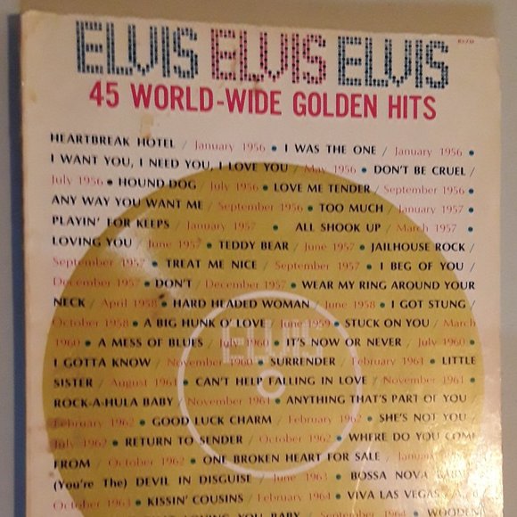 Elvis Presley Sheet Music 45 Golden Hits - Picture 1 of 1